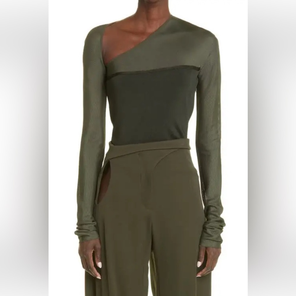 Mugler ✨As Is ✨Asymmetrical Illusion Knit Top
